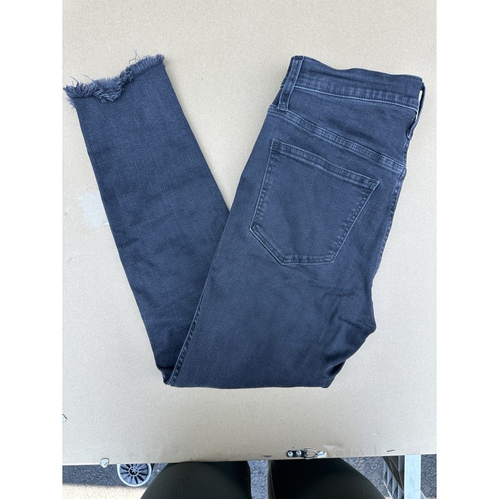 Madewell 10" High Rise‎ Skinny Jeans Black Women's Size 27P Raw Hem 0006